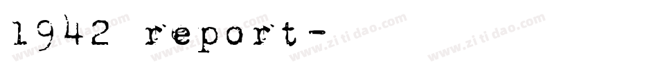1942 report字体转换